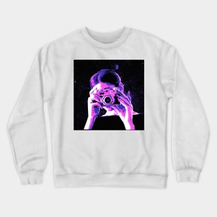 Woman Camera Black Crewneck Sweatshirt